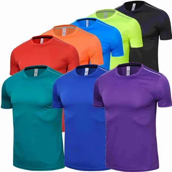 Высококачественные футболки для мальчиков и девочек для бега, быстросохнущие рубашки для фитнеса, Одежда для тренировок с коротким рукавом, Спортивные рубашки для спортзала, Топы