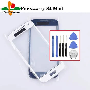 Для Samsung Galaxy S4 mini GT-i9190 Передняя Сенсорная панель ЖК-дисплея С Выходом Стеклянная крышка Замена Объектива
