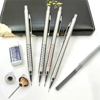 0.3/0.5/0.7/0.9 мм Механический карандашный эскиз Дизайн комиксов Металлический Подвижный инструмент для рисования карандашом Автоматический карандаш