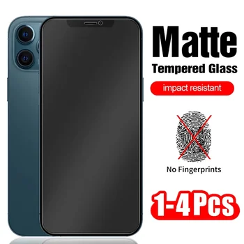 1-4 шт. Матовые защитные пленки для iPhone 12 13 Pro Max Mini 6 8 7 Plus 5S SE2020 Матовое стекло для iPhone 11 14 Pro XS MAX XR X