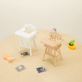 1 шт. украшение кукольного домика, мини-детский обеденный стул, модель высокого стула, реквизит для фотосъемки