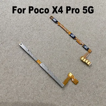 10 шт. Оригинал для Xiaomi Poco X4 PRO 5G Кнопки включения выключения питания Регулировки громкости Гибкий кабель Кнопка регулировки громкости Клавиша замены гибкого кабеля