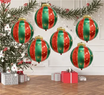 10 шт./упак. 27 дюймов, большой подвесной шар в рождественской тематике, украшение для вечеринки, алюминиевый пленочный воздушный шар