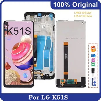 100% Оригинал Для LG K51S LCD LMK510EMW LM-K510EMW LM-K510 ЖК-дисплей С Сенсорным Экраном Digitizer В Сборе, Запчасти для Ремонта LG K51S