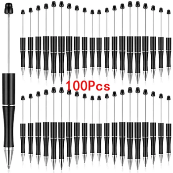 100шт Бисерных ручек Ручки из бисера DIY Ручка из бисера для рукоделия Офис Школьные подарочные наборы
