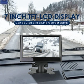 12 В-24 В 7-дюймовый цветной HD-монитор TFT LCD с камерой номерного знака для автомобильного видеонаблюдения заднего вида Автомобильные запчасти и аксессуары