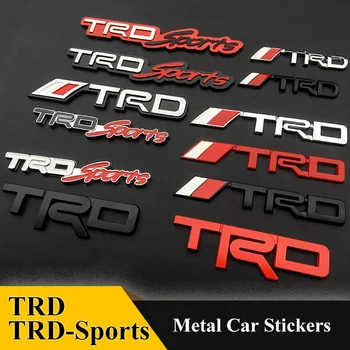 1шт 3D Металлический Логотип Автомобиля TRD Решетка Эмблема Наклейка Хромированная Автомобильная Наклейка Стайлинг Автомобиля для Toyota CROWN REIZ PRIUS COROLLA PREVIA Camry