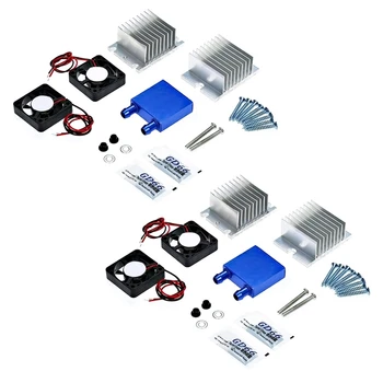 2 комплекта мини-кондиционера DIY Kit Термоэлектрический охладитель Пельтье Система охлаждения + Вентилятор для домашнего инструмента