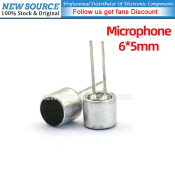 20 шт./лот DIP-контактный микрофон 6 * 5 мм 6x5 Емкостный электретный микрофон Звукосниматель MIC 56DB