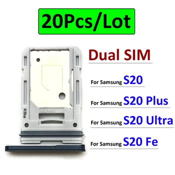 20 шт./Лот, Оригинальные Запасные Части Для Samsung Galaxy S20 Plus Ultra/S20 Fe С двумя SIM-картами, Лоток для слотов, Держатель