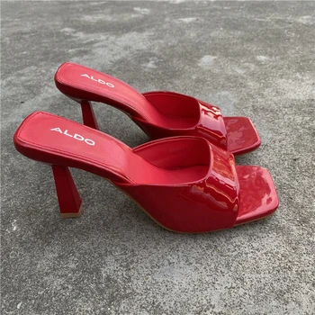 2023 Летняя Новая Женская Обувь, Модные Пикантные Тапочки С квадратным Носком На Тонком Высоком Каблуке, Женские босоножки Zapatos De Mujer sandalias