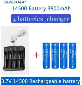 3,7 В 14500 16340 перезаряжаемая батарея Литий-ионный аккумулятор для светодиодного фонарика дорожное зарядное устройство 16340 14500CR 123A батарея + зарядное устройство
