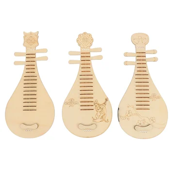 3 Предмета для рисования Музыкальный инструмент в китайском стиле, лютни, деревянная игрушка, развивающие игрушки для детей, деревянный материал, упаковка