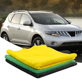 3-цветное полотенце для чистки автомобиля из микрофибры с покрытием кристаллами, полотенце для мытья мягкой тканью, восковое полотенце, полотенце из микроволокна 40*40