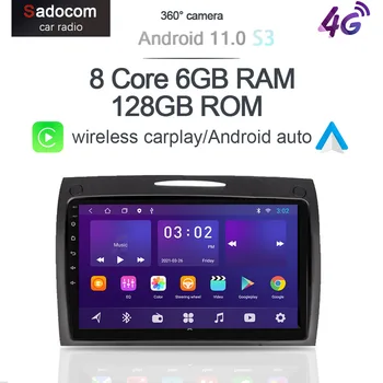 360 6 ГБ + 128 ГБ Carplay DSP Android 11,0 Автомобильный DVD-плеер GPS карта WIFI Bluetooth 5,0 RDS Радио Для Benz SLK R171 W171 2000 2001-2011