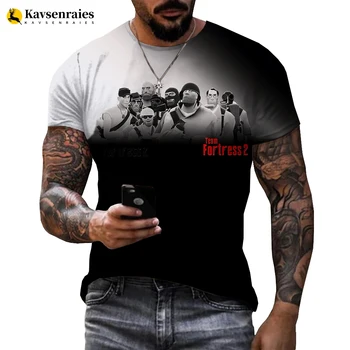 3D Игра Team Fortress 2 Футболка Для мужчин/женщин, Новые Модные Крутые футболки с 3D принтом, Повседневная стильная футболка, Уличная Одежда, Топы 6XL