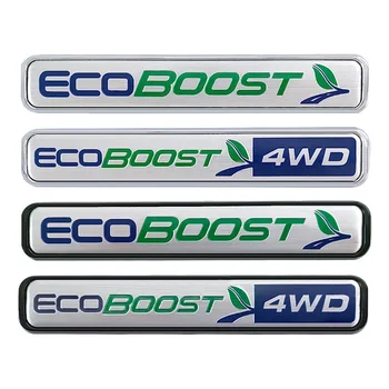 3D Металлический логотип EcoBoost Embelm Значок Багажника автомобиля Ford Focus Mondeo MK2 MK4 Kuga Ecosport Epxlorer Аксессуары для наклеек EcoBoost