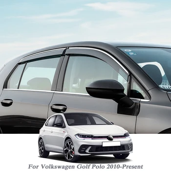 4шт Автомобильные Окна Тенты Укрытия Для Volkswagen Golf MK7 5G MK8 Polo AW 2010-2023 Оконный Козырек От Дождя И Солнца Аксессуары Для Защиты От Дыма