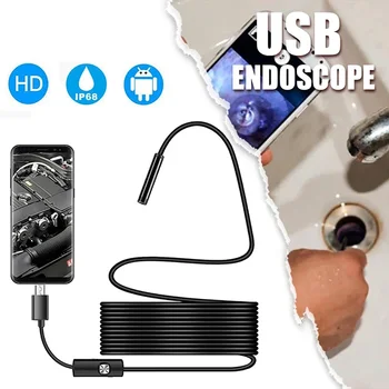 5,5 мм Эндоскопическая камера для мобильных устройств 3в1 Tpye-c Micro USB c Бороскоп Мини-камера Камера для осмотра трубопроводов для дренажной трубы