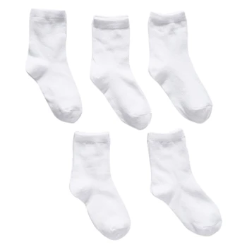5 Пар детских носков для маленьких мальчиков и девочек, однотонные дышащие хлопковые спортивные носки унисекс для детей, хлопковые форменные носки