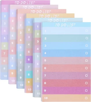 50 Листов Списка дел Стикеры для заметок С разноцветной подкладкой Стикеры для заметок Портативный Блокнот для заметок Канцелярские принадлежности Kawaii