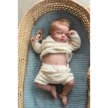 50-сантиметровая кукла Loulou Reborn С полностью силиконовым телом, спящий ребенок, реалистичная 3D-кожа, несколько слоев, видны вены, высокое качество, может быть ванна