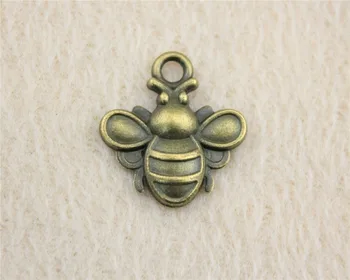 50 шт./лот 20*21 мм, подвески с подвесками в виде древней бронзовой пчелы, украшения своими руками для браслета, ожерелья, серьги