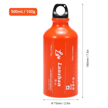 500 мл Бензиновая Топливная Бутылка Бензин, Керосин, Спирт, Бак Для Жидкого Газа, Бутылка Для Хранения Топлива для Кемпинга на открытом воздухе, Многотопливная Масляная Печь