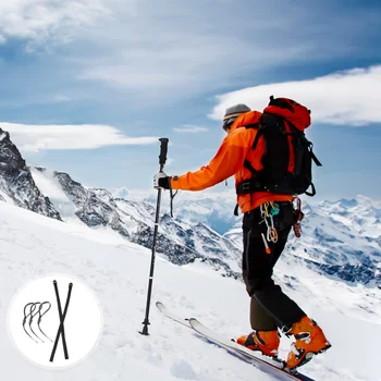 5шт лыжных ремней, ремешков для ходьбы, прочных полезных профессиональных альпенштоков, ремешков для переноски на открытом воздухе