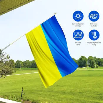 90 * 150 см Баннер с национальным флагом Украины, Большой флаг, Офисная деятельность, Парад, Фестиваль, Украшение дома, Флаг Украины, Флаг страны