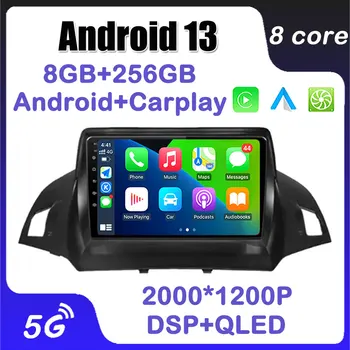 Android 13 Auto Carplay для Ford Kuga 2 Escape 3 2012 - 2019 GPS-навигация, автомагнитола, Мультимедийный видеоплеер 4G LTE, 5G WiFi