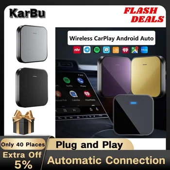Apple Carplay Wireless Android Auto Adapter Mini Ai Box Потоковое Автомобильное Воспроизведение Inalambrico Dongle Smart Multimedia Player Adaptador