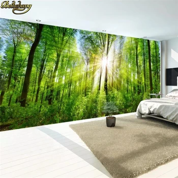 beibehang Фотообои на заказ ТВ Фон Papel De Parede 3D Солнечный лес Обои для стен Обои для домашнего декора
