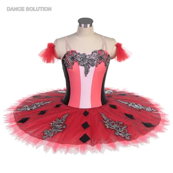 BLL560 2023 Новая Балетная Юбка-Пачка Розово-Красный Балетный Танцевальный Костюм с Аппликациями, Профессиональные Костюмы для Выступлений для Женщин Девочек