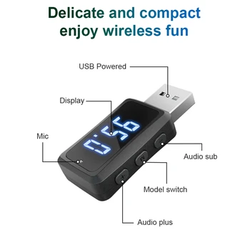 Carbluetooth 5.3 FM02 Передатчик Приемник Громкой Связи Mini USB Источник Питания Автомобильный Комплект Автомобильный Беспроводной Аудио Автомобильный Радиоприемник Черный