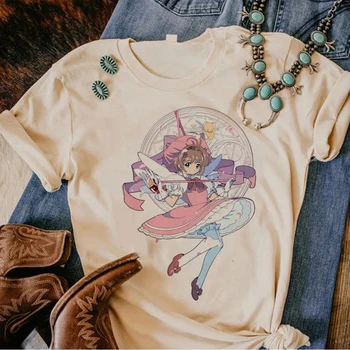Cardcaptor Sakura футболка женская летняя Y2K футболка с комиксами женская y2k одежда