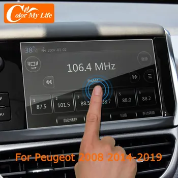 Color My Life 1 Комплект защитной пленки для автомобильного навигационного экрана из ПВХ для аксессуаров Peugeot 2008 2014-2018 15,2 X 9,1 см