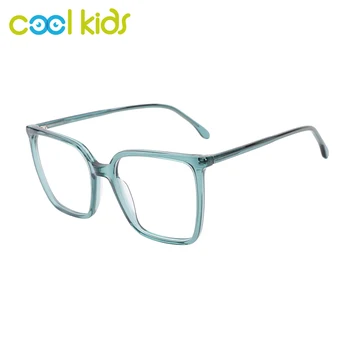 COOLKIDS Женские очки в прямоугольной ацетатной оправе большого размера Оптические очки классического цветового дизайна в 4 цветах WD1424