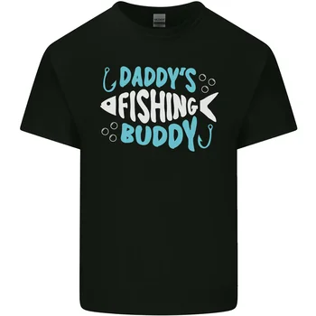 Daddys Fishing Buddy Забавный Рыбак Детская Футболка Детская