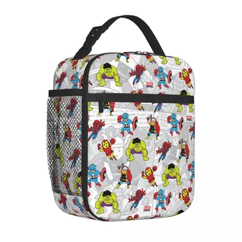 Disney Super Hero Изолированная сумка для ланча, контейнер для еды большой емкости, термосумка, ланч-бокс, школьная сумка для девочек и мальчиков на открытом воздухе