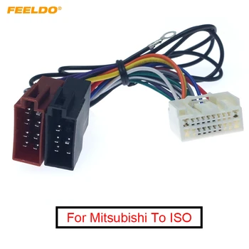 FEELDO 1 шт. Автомобильный стерео переходник для Mitsubishi 2007 + на ISO CD Жгут проводов радио Оригинальный кабель головных устройств