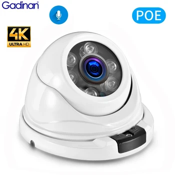 Gadinan 8MP 5MP 4MP Аудио IP-Камера POE CCTV 2.8 мм Широкоугольная Уличная Наружная Камера Видеонаблюдения H.265 Обнаружение Движения