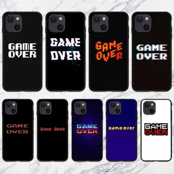 Game Over Gamer Pixel Font Geek Чехол для телефона iPhone 11 12 Mini 13 14 Pro XS Max X8 7 6s Plus 5 SE XR Shell