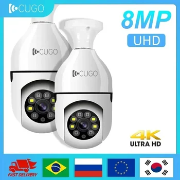 IMX415 8MP 4K PTZ Камера с Лампочкой IP Outdoor 2MM 2.4G WiFi Камера H.265 Беспроводное Видеонаблюдение CCTV AI Tracking NVR Камера