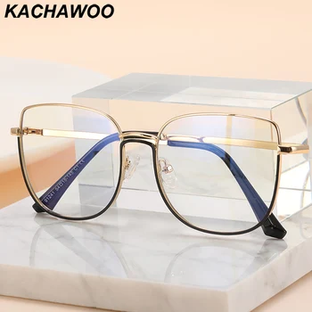 Kachawoo квадратные очки с синим светом оптические женские черные розовые белые металлические оправы для очков большие аксессуары в женском модном стиле