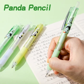 Kawaii 0,5 мм метательный карандаш Мягкое резиновое рукопожатие Низкий центр тяжести, который нелегко сломать, симпатичная панда Автоматический карандаш