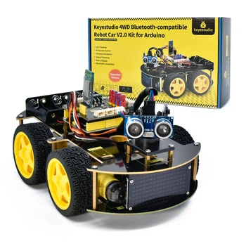 Keyestudio 4WD Multi BT Robot Car Kit V2.0 W/Светодиодный Дисплей Для Arduino Robot Kit DIY Электронный Комплект/Программирование Автомобильного комплекта Детские игрушки