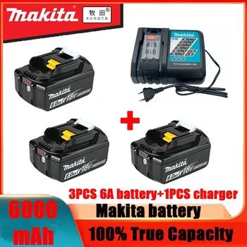 Makita Original 18V Литий-ионная Аккумуляторная Батарея Makita 6000 мАч 18v Сменные Батареи для дрели BL1860 BL1830 BL1850 BL1860B