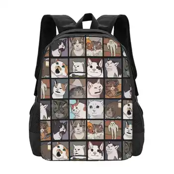 Meme Cats 2.0 Школьные сумки для девочек-подростков, сумки для ноутбука, дорожные сумки, котята, мяу, Плачущие кошки, Мем-кот, Забавный Милый