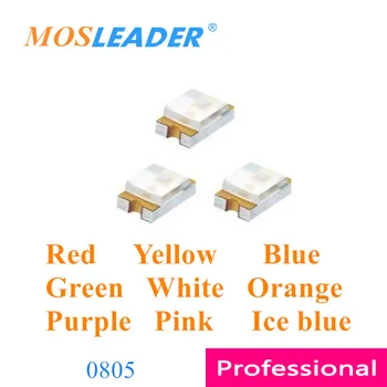 Mosleader 0805 3000 шт. SMD LED Красный Желтый Синий Зеленый Белый Оранжевый Фиолетовый Розовый Ледяной 2012 светодиодов Китайские товары